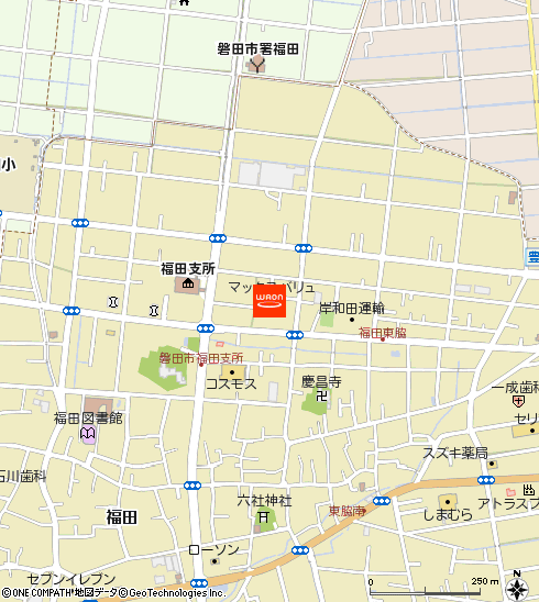 マックスバリュ福田店付近の地図